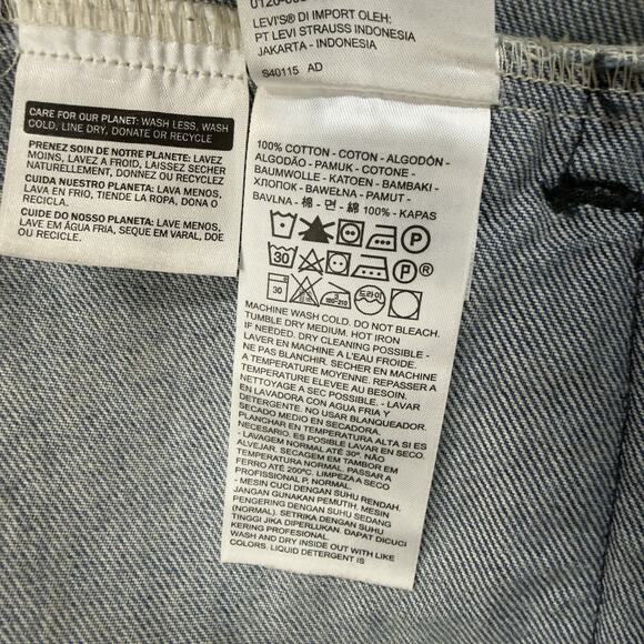 Levi’s Premium Denim Trucker Jacket Mens M Gray/Blue Colorblock Big E Distressed - Picture 8 of 12